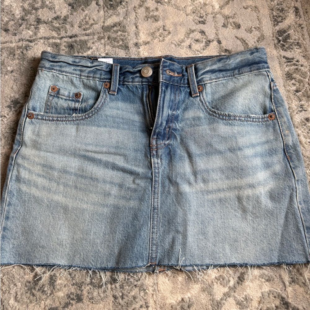Aeropostale Light Blue Denim Mini Skirt